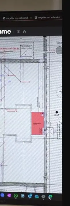 Reale Projektzeichnung aus der Arbeitsvorbereitung