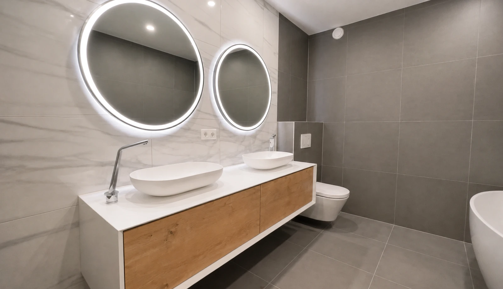 Bad mit Doppelwaschtisch – Badezimmer