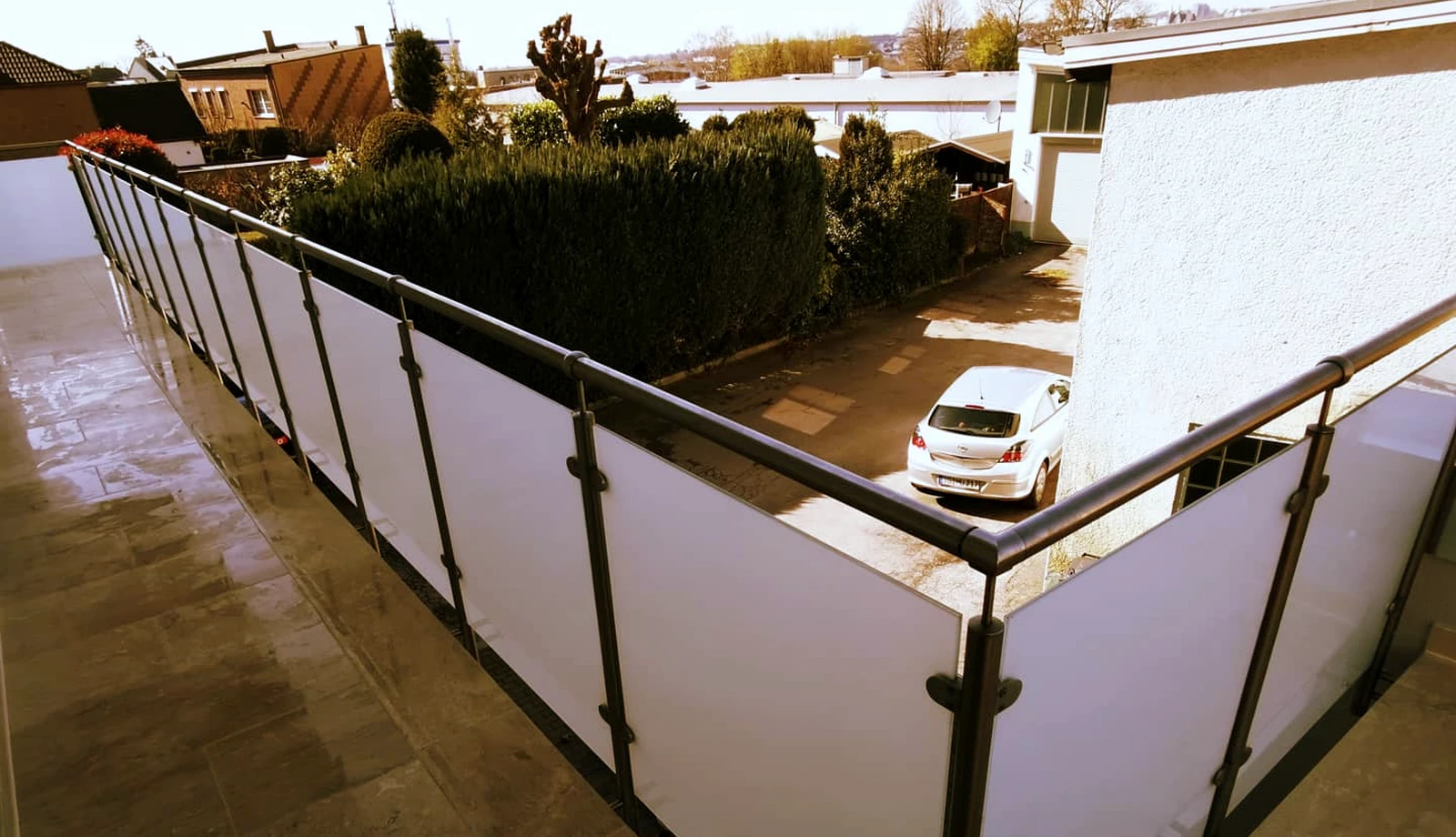 Balkon & neue Fassade – Detailansicht